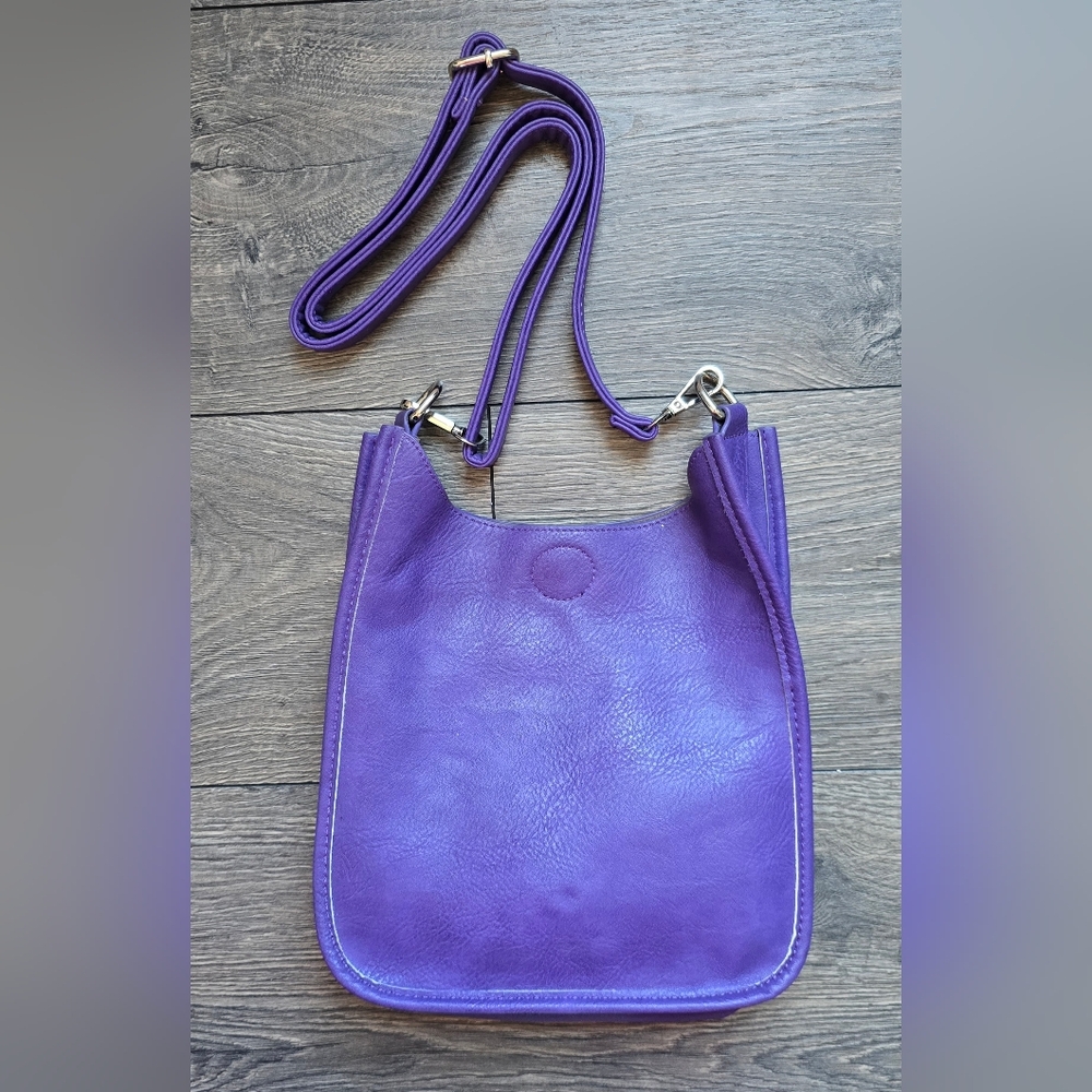 Versatile Jewel Toned Purple Crossbody Snake Print Guitar Strap + Solid Strap - Picture 2 of 10